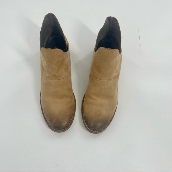 Anthropologie Crevo Britain Tan Boho Western Leather Distressed Ankle Bootie 7.5 - Picture 4 of 11